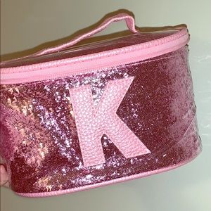 A “K” Justice makeup bag